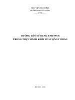 hướng dẫn sử dụng eviews 8 trong thực hành kinh tế lượng cơ bản