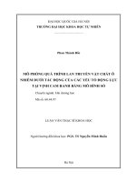 Luận văn Thạc sĩ mô phỏng quá trình lan truyền vật chất ô nhiễm dưới tác động của các yếu tố động lực tại vịnh cam ranh bằng mô hình số