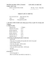 thiết kế thiết bị sấy thùng quay để sấy cà phê vối với năng suất 1700kgh