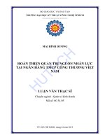 Hoàn thiện quản trị nguồn nhân lực tại ngân hàng TMCP Công Thương Việt Nam