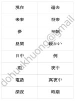 Flashcard từ vựng tiếng Nhật Speed Master Goi N3  Bài 1