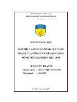 Giải pháp nâng cao năng lực cạnh tranh của công ty cổ phần cao su Đồng Phú giai đoạn 2013-2018
