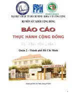 báo cáo thực tập cộng đồng tại khoa sản bệnh viện quận 2, tp.hcm