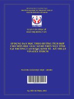áp dụng dạy học theo hướng tích hợp cho môn học giác sơ đồ trên máy tính tại trường cao đẳng kinh tế   kỹ thuật vinatex tp hcm 