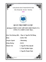 Tiểu luận môn quản trị chiến lược chiến lược liên kết hội nhập của công ty và chiến lược ma 