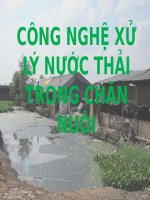 Thuyết trình công nghệ xử lý nước thải trong chăn nuôi