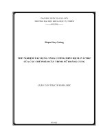 Luận văn thử nghiệm tác dụng tăng cường miễn dịch in vitrocủa các hóa phẩm cây trinh nữ hoàng cung