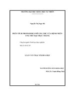 Luận văn phân tích proteomics mô ung thư của bệnh nhân ung thư đại trực tràng 