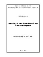 Tín ngưỡng thờ cúng tổ tiên của người nùng ở thái nguyên hiện nay 