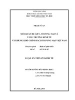 Mối quan hệ giữa thương mại và tăng trưởng kinh tế và khung khổ chính sách thương mại việt nam 