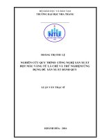 Nghiên cứu quy trình công nghệ sản xuất bột màu vàng từ lá chè và thử nghiệm ứng dụng để sản xuất bánh quy 