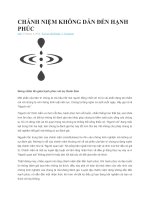 CHÁNH NIỆM KHÔNG DẪN ĐẾN HẠNH PHÚC