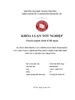 sự thay đổi trong các chính sách thuế nhập khẩu của việt nam và định hướng hoàn thiện cho phù hợp với các cam kết gia nhập wto 