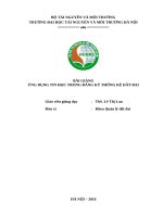 Bài giảng tin học ứng dụng trong đăng ký đất đai