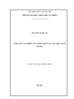 Luận văn Thạc sĩ chế tạo và nghiên cứu tính chất của vật liệu nano Zn2sno4
