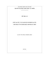 Luận văn chế tạo xúc tác bazơ rắn hydrotalcite cho phản ứng isome hóa monosaccarit 