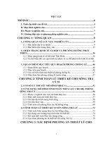 Luận văn ngiên cứu quy hoạch lũ chi tiết cho sông trà lý tỉnh thái bình 