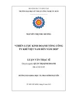 Chiến lược kinh doanh tổng Công ty cơ khí Việt Nam đến năm 2020