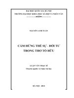 Cảm hứng thế sự   đời tư trong thơ tố hữu 