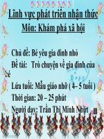 tro chuyen ve gia dinh cua be