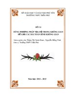 Dùng phương pháp tọa độ trong không gian để giải các bài toán hình không gian 