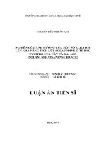 Nghiên cứu ảnh hưởng của một số elicitor lên khả năng tích lũy solasodine ở tế bào in vitro của cây cà gai leo (Solanum hainanense Hance