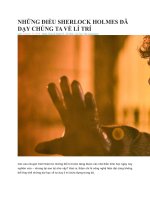 NHỮNG điều SHERLOCK HOLMES đã dạy CHÚNG TA về lí TRÍ 