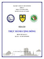 báo cáo thực hành cộng đồng tại bệnh viện quận 2 thành phố hồ chí minh