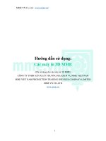 Hướng dẫn sử dụng chung các máy in 3d MME
