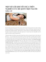 MỘT số lời KHUYÊN dựa TRÊN NGHIÊN cứu để QUÊN một NGƯỜI yêu cũ 