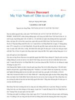 Mẹ Việt Nam ơi! Dân ta có tội tình gì Pierre Darcourt