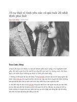 15 sự thật về tình yêu các cô gái tuổi 20 nhất định phải biết