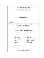 Tối ưu hóa các điều kiện trích ly hoạt chất sinh học trong nấm linh chi 