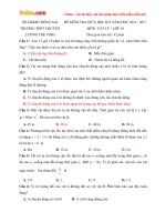 Đề thi giữa học kì 1 môn Vật lý lớp 10 trường THPT chuyên Lương Thế Vinh, Đồng Nai năm học 2016 - 2017