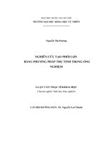 Luận văn nghiên cứu tạo phôi lợn bằng phương pháp thụ tinh trong ống nghiệm 