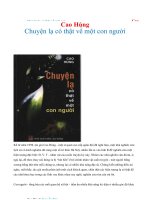 Chuyện lạ có thật về một con người - Cao Hùng