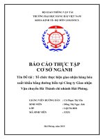 Báo cáo thực tập Tổ chức thực hiện giao nhận hàng hóa xuất khẩu bằng đường biển tại Công ty Giao nhận Vận chuyển Hà Thành chi nhánh Hải Phòng (1)