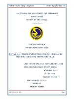 Bài thuyết trình Cấu tạo nguyên lý hoạt động của mạch điện điều khiển hệ thống thủy lực