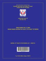 ứng dụng xử lý ảnh nhận dạng đường đi cho ô tô chạy tự động 