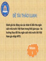 slide thuyết trình đánh giá tác động của các nhân tố đến thu ngân sách nhà nước việt nam