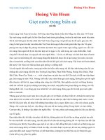 Giọt nước trong biển cả - Hoàng Văn Hoan