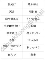 Flashcards từ vựng tiếng Nhật Shin nihongo no chuukyu Bài 3