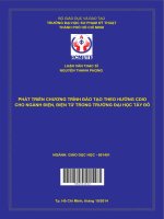 phát triển chương trình đào tạo theo hướng cdio cho ngành điện, điện tử trong trường đại học tây đô 
