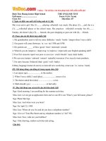 Đề kiểm tra 45 phút môn tiếng Anh lớp 8 trường THCS Đinh Tiên Hoàng có đáp án