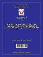 nghiên cứu, xác định trạng thái mỏi bề mặt của của thép p43 dùng làm đường ray bằng nhiễu xạ x quang 