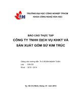 báo cáo thực tập công ty tnhh dịch vụ khkt và sản xuất gốm sứ kim trúc