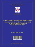 đánh giá chất lượng chương trình đào tạo ngành sư phạm kỹ thuật công nông nghiệp tại trường đại học nông lâm thành phố hồ chí minh  
