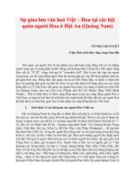 sự giao lưu văn hoá việt – hoa tại các hội quán người hoa ở hội an