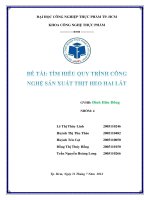 Đề tài Tìm hiểu quy trình công nghệ sản xuất thịt heo hai lát