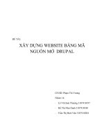 XÂY DỰNG WEBSITE BẰNG MÃ NGUỒN MỞ DRUPAL